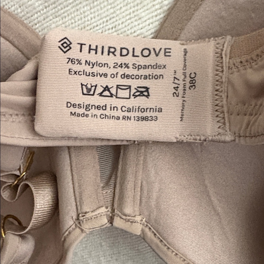 Thirdlove 24/7 Memory Foam Full Coverage Bra 38C - Picture 4 of 4
